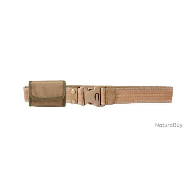 Ensemble Ceinture tactique Beige + une cartouchiere ceinture Beige 10 munitions calibre 12