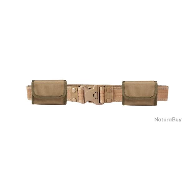 Ensemble Ceinture tactique Beige + 2 cartouchieres ceintures Beige 10 munitions calibre 12
