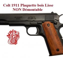 R&eacute;plique pistolet 45 USA 1911 Plaquette Bois Lisse Non  DEMONTABLE