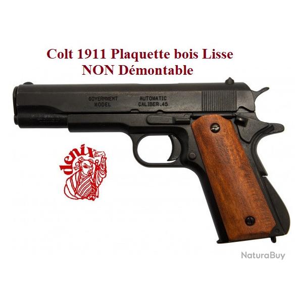 R�plique pistolet 45 USA 1911 Plaquette Bois Lisse Non  DEMONTABLE
