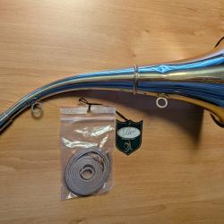Corne de chasse 40 cm ronde cintr&eacute;e &agrave; pavillon ELLESS