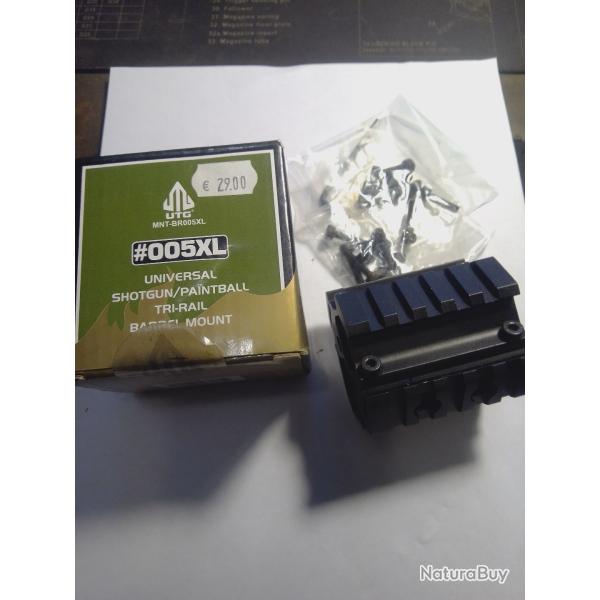 UTG Tri-rail  Picatinny Weaver Mount 5 Slots MNT-BR005XL