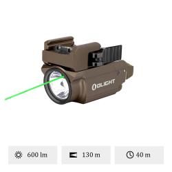 OLIGHT LAMPE TACTIQUE BALDR MINI - LASER VERT TAN