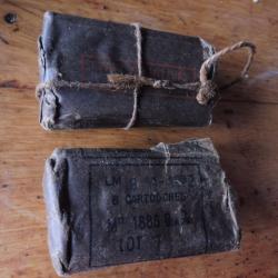ww1 2 boites de balles 8 mm lebel complettes spciales mitrailleuse