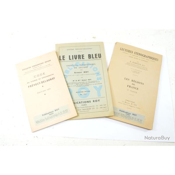 Lot st�nographie. Code du syst�me Pr�vost-Delaunay 1952, Lectures st�nographiques, Le livre bleu