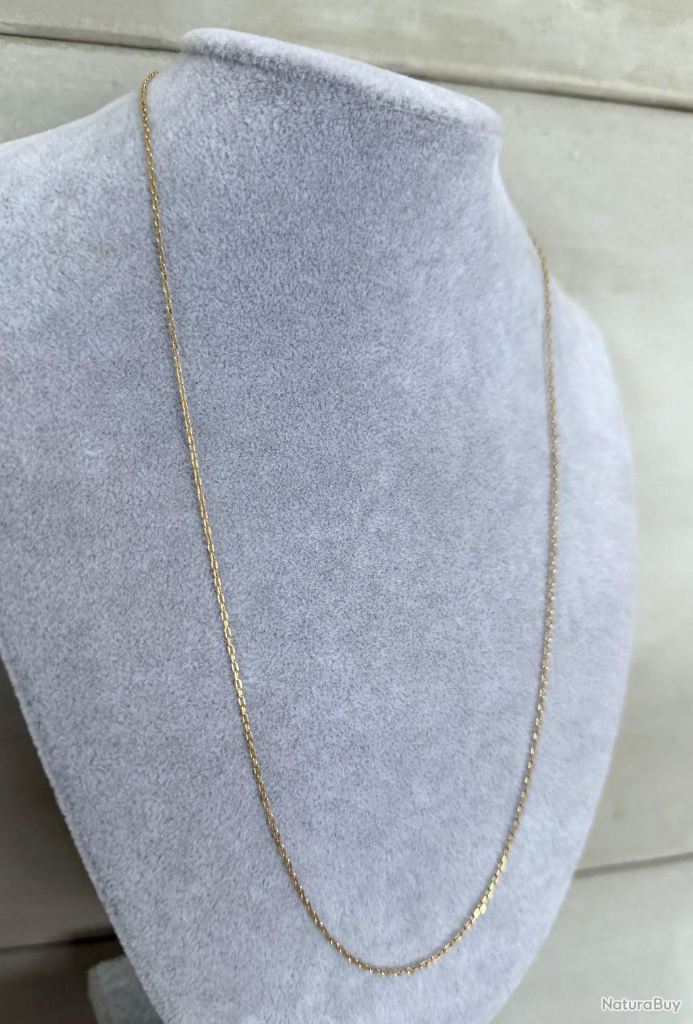 maille forçat collier en or 18 carats homme