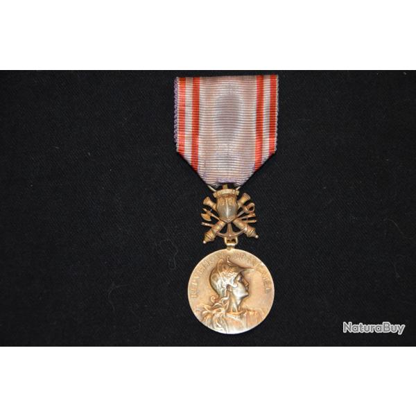 MEDAILLE DU MERITE NATIONAL PREPARATION MILITAIRE (1913)-VERMEIL SIGNEE RASUMNY