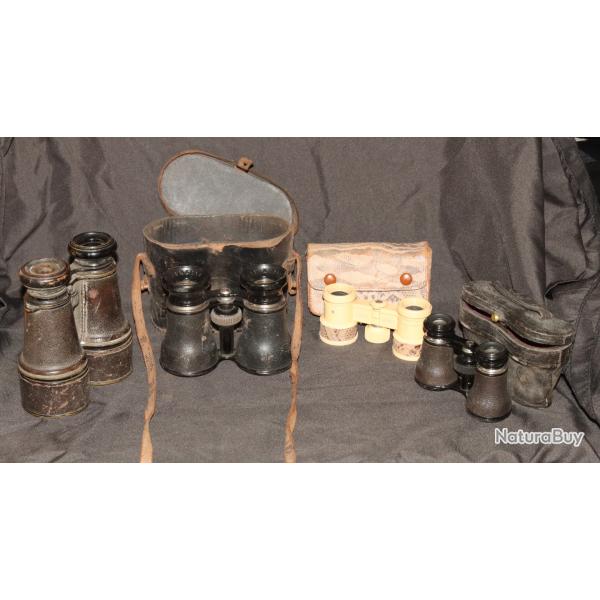 4 paires de jumelles anciennes