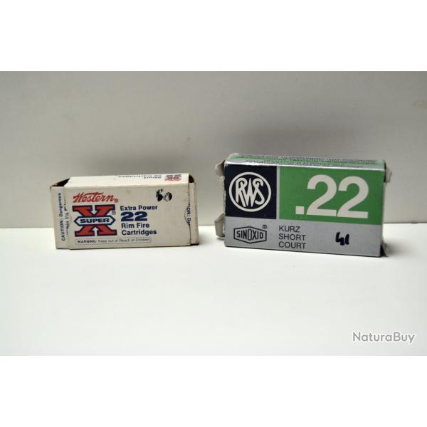 Lot de 2 boites de munitions - Cal. 22 Short