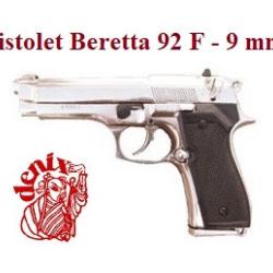 R&eacute;plique  Pistolet Beretta 92F Chrome - 9 mm