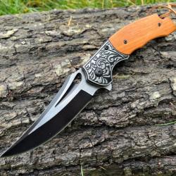 Couteau &agrave; Ouverture Assist&eacute;e lame courb&eacute;e noir ench&egrave;re