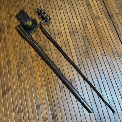 RARE BA&Iuml;ONNETTE US mod 1873 SPRINGFIELD TRAAPDOOR DE LA GARDE R&Eacute;PUBLICAINE DU NEW JERSEY U.S.A