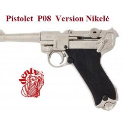 R&eacute;plique Pistolet  PO8  Parabellum  Nikel&eacute;