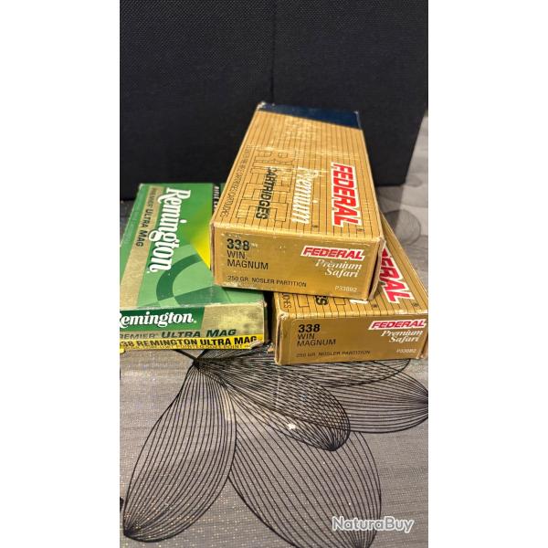 Vend lot  60 balles 338 WIN MAG