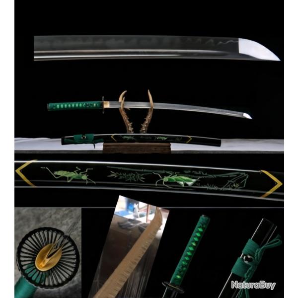 puissant Katana d'exception, Lame � trempe diff�renci�e, forg� main, solide, pour  sport  coupe