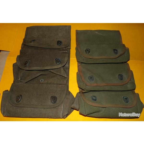 PORTES GRENADES ARMEE FRANCAISE EN LOT DE 2  ,SANGLE POUR ATTACHER AUTOUR DE LA CUISSE ,  PASSA