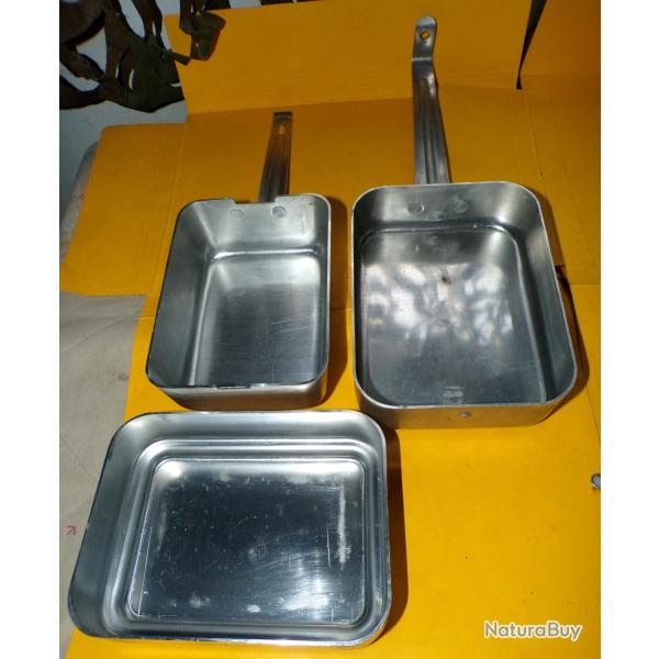 GAMELLE DE 1954  POUR LE REPAS DE  L'ARMEE FRANCAISE DE FABRICATION FRANCAISE EN ALUMINIUM PUR ,UTIL