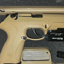 Pistolet Bruni - P4 - 9mm - PAK - D&eacute;sert AVEC OLIGHT BALDR S