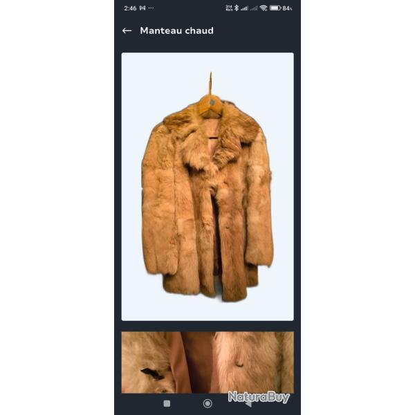 Manteau en fausse fourrure