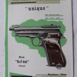 Ancien d&eacute;pliant mod&eacute;le police unique "Bcf-66"