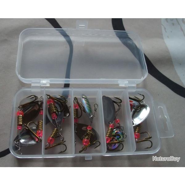 Lot de 10 cuill�res taille N� 2 pour truites, perches, sandre, brochet ...