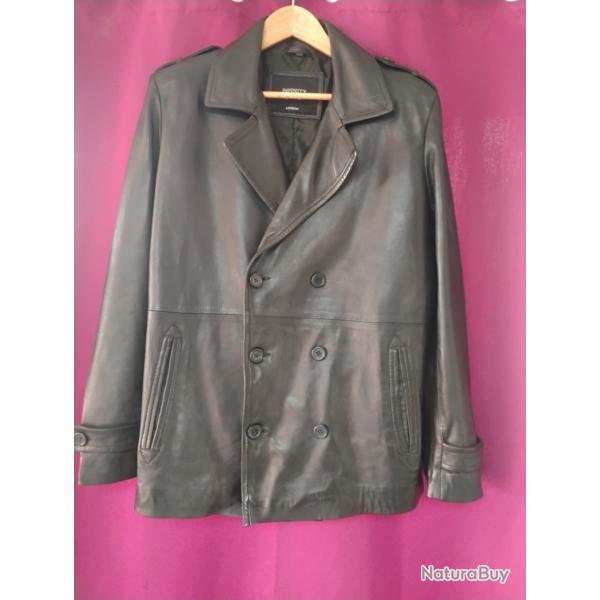 Veste cuir / caban cuir taille m