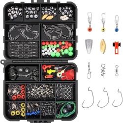 Kit Accessoire de P&ecirc;che 190 Pi&egrave;ces Leurres P&egrave;che Carnassier Carpe Perles de P&ecirc;che Longe