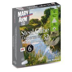 LOT DE 50 CARTOUCHES MARY ARM STEEL CUBE DISPERSANTE CAL 12X70 32GR ACIER CUBIQUE HV N&deg;8