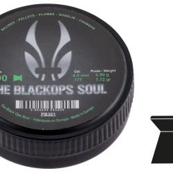 PLOMBS THE BLACK OPS SOUL &Agrave; T&Ecirc;TE PLATE CAL. 4,5 MM
