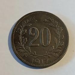 20 heller Charles 1er 1917 Autriche