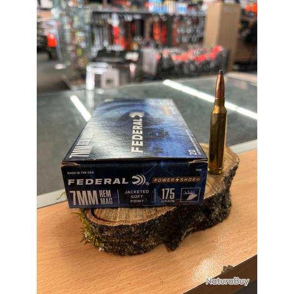 FEDERAL 7MM REM MAG SOFT POINT 175 GR