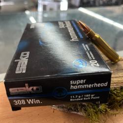 SAKO SUPER HAMMERHEAD 308 WIN 180GR(BOITE DE 20)