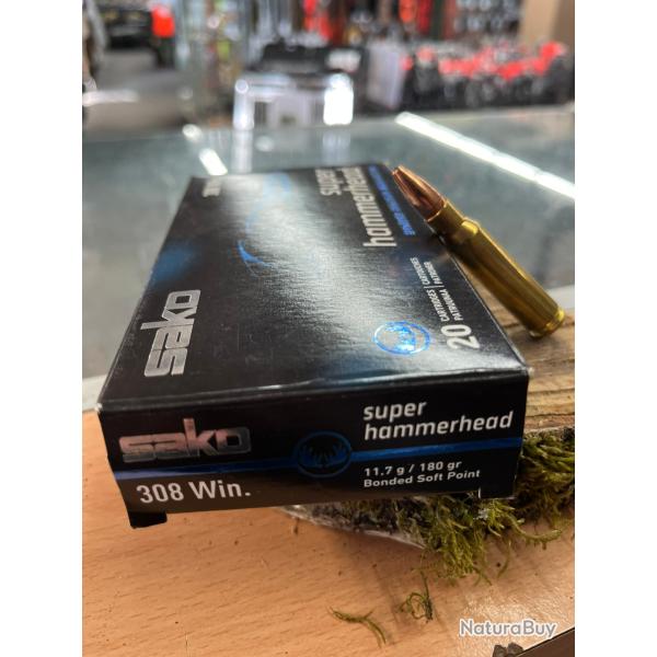 SAKO SUPER HAMMERHEAD 308 WIN 180GR(BOITE DE 20)