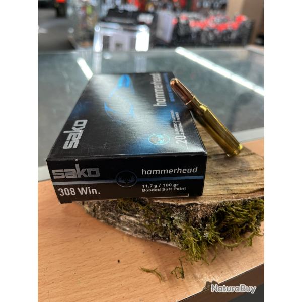 SAKO HAMMERHEAD 308 WIN 180GR(BOITE DE 20)