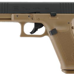 Glock 17 gen5 noir et tan CO2 blow back (6 mm | 2J | M&eacute;tal & polym&egrave;re) | Umarex (0000 7018) Airsoft