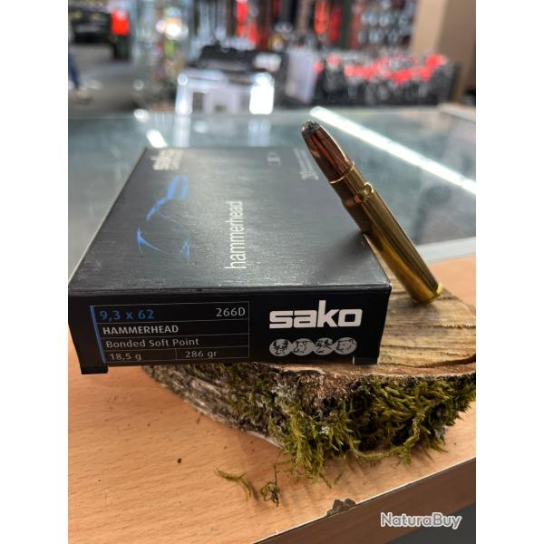SAKO HAMMERHEAD 9.3X62 286 GR(BOITE DE 20)