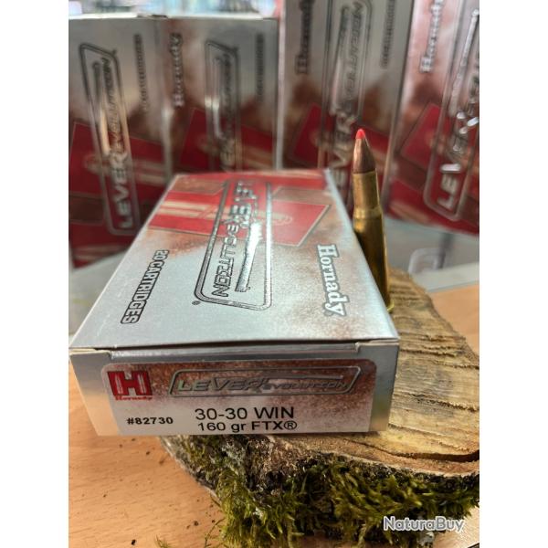 HORNADY LEVEREVOLUTION 30-30 160GR FTX(BOITE DE 20)