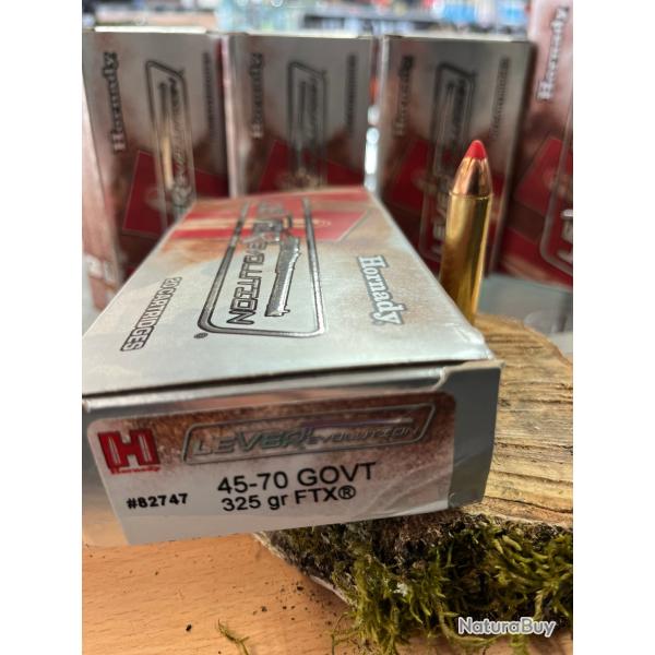 HORNADY LEVEREVOLUTION 45-70 GOVT 325 GR FTX(BOITE DE 20)