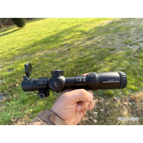 Lunettes Konus Pro M30 1-6 x 24 avec montage