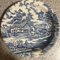 Assiette Fa&iuml;ence Luneville english style