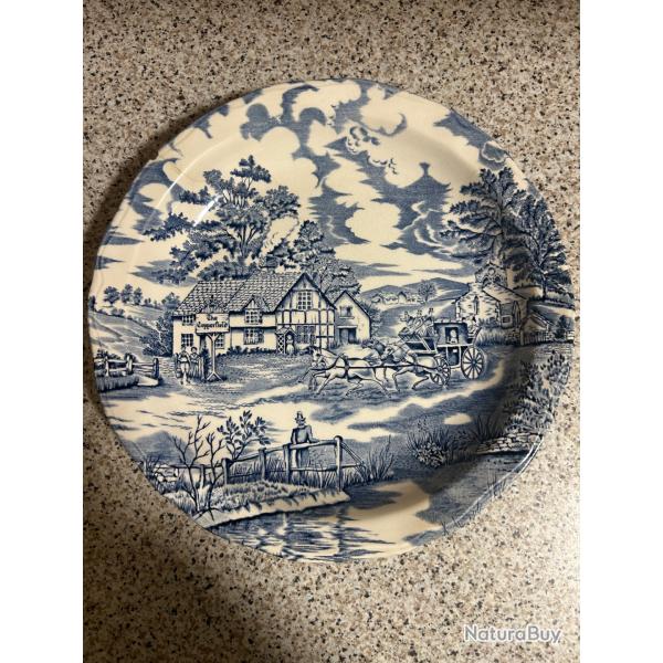 Assiette Fa�ence Luneville english style