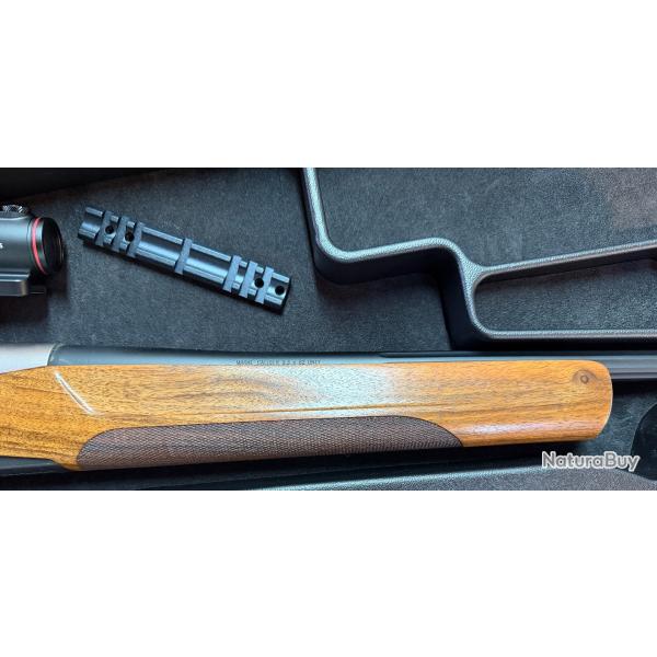 PACK MARAL 4X ULTIMATE CAL 9.3X62 BOIS PISTOL GRADE 3 + KITE BT1 + REGLETTE WEAVER NEUVE