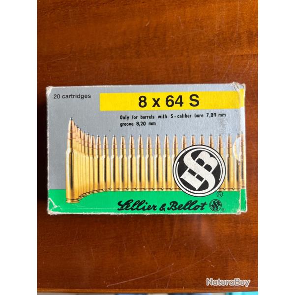 Bo�te 9 munitions 8x64s Sellier & Bellot spce 196grs