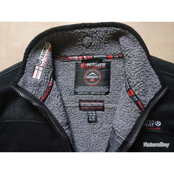 Geographical Norway XXL & XXXL .( Taille Grand ) Veste polaire chaude doublure polaire