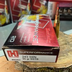 HORNADY SUPERFORMANCE 243 WIN 95GR SST(BOITE DE 20)