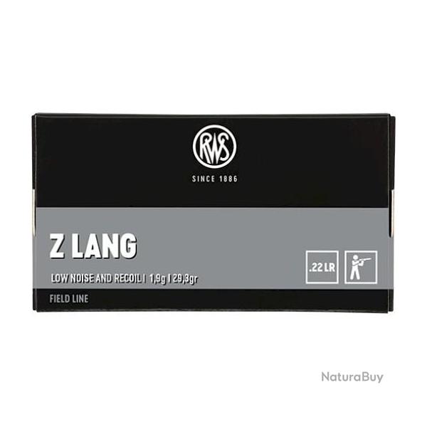 BALLES RWS Z LANG COURT 1,9g , CALIBRE:22LR. Lot de 2 Boites de 50.