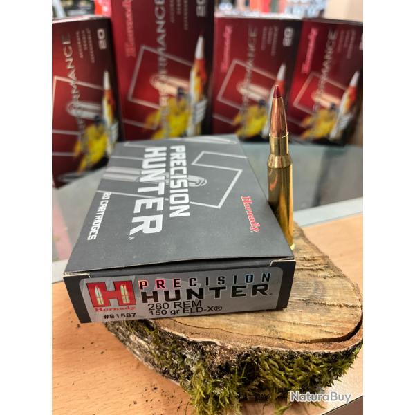 HORNADY PRECISION HUNTER 280 REM 150GR ELD-X(BOITE DE 20)