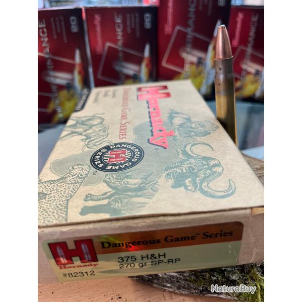 HORNADY DANGEROUS GAME SERIE 375H&H 270GR SP-RP (BOITE DE 20)