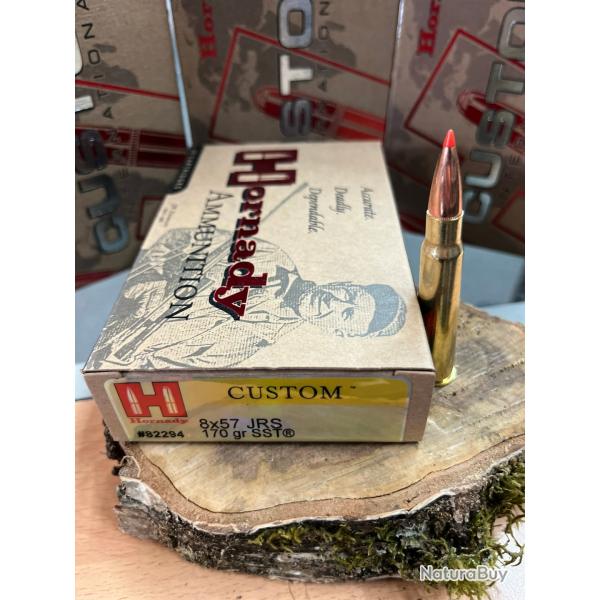 HORNADY CUSTOM 8X57 JRS 170GR SST(BOITE DE 20)