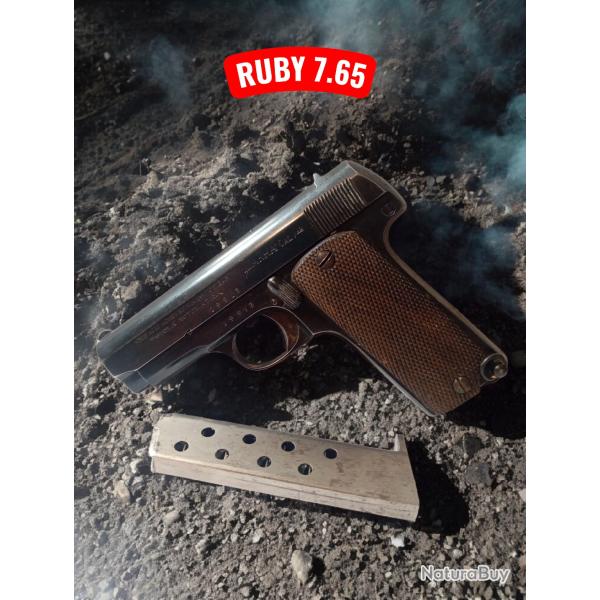 Pistolet "RUBY" 7.65 // 1� sans prix de r�serve